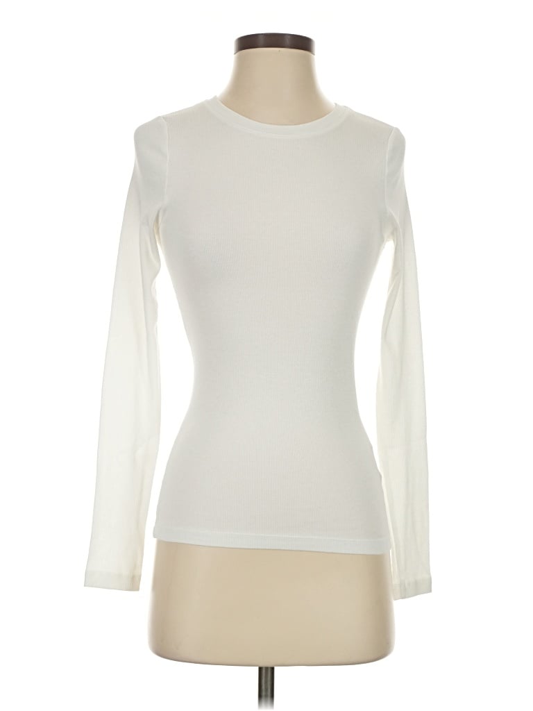 Pre-owned Club Monaco Long Sleeve T-shirt In Ivory