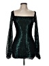 Lucy In The Sky 100% Polyester Teal Long Sleeve Top Size M - photo 1