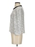 Rose + Olive Silver 3/4 Sleeve Top Size S - photo 5