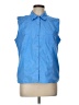 Talbots Blue Sleeveless Button-Down Shirt Size L - photo 1