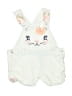 Unbranded 100% Cotton Ivory Overalls Size 3-6 mo - photo 1