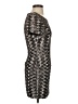 Signature 8 100% Polyester Metallic Silver Cocktail Dress Size S - photo 4