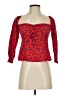 Intermix 100% Silk Red 3/4 Sleeve Silk Top Size 2 - photo 1