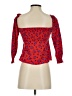 Intermix 100% Silk Red 3/4 Sleeve Silk Top Size 2 - photo 2
