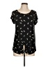 Cupio Black Short Sleeve Blouse Size L - photo 1
