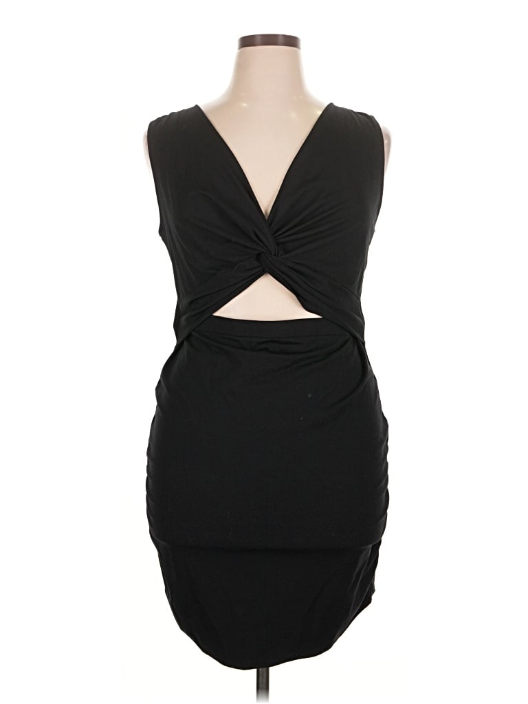 Pre-owned Open Edit Cocktail Dress In Black