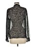 Express 100% Polyester Animal Print Black Long Sleeve Blouse Size M - photo 2
