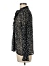 Express 100% Polyester Animal Print Black Long Sleeve Blouse Size M - photo 5