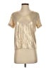 Assorted Brands 100% Modal Metallic Gold Short Sleeve Top Size S - photo 1