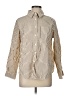 Unbranded 100% Polyester Stripes Ivory Long Sleeve Blouse Size L - photo 1