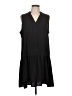 Nine West 100% Polyester Solid Black Casual Dress Size L - photo 1