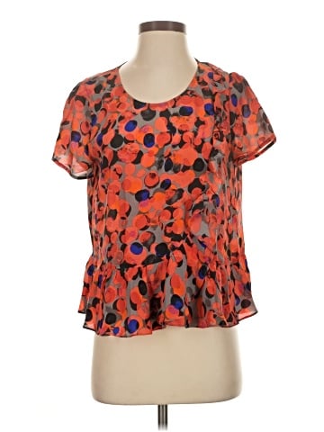 HD in Paris Short Sleeve Silk Top (view 1)