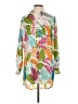 True Destinations 100% Cotton Print Green 3/4 Sleeve Blouse Size S - photo 1