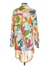 True Destinations 100% Cotton Print Green 3/4 Sleeve Blouse Size S - photo 2