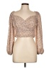 Unbranded Tan 3/4 Sleeve Blouse Size L (estimated) - photo 1