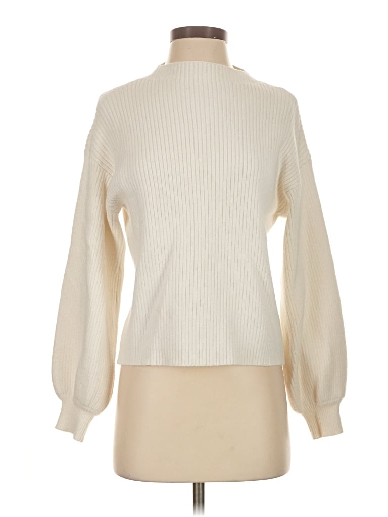 Pre-owned Line & Dot Turtleneck Sweater In Ivory