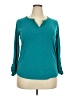 Lands' End Teal Long Sleeve Blouse Size 18 - photo 1