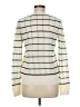 Theory Checkered-gingham Ivory Wool Pullover Sweater Size M - photo 2