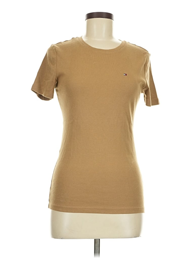 Pre-owned Tommy Hilfiger Short Sleeve T-shirt In Tan