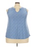Amana Blue Sleeveless Blouse Size 3X - photo 1