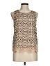 Sugar Lips 100% Polyester Tan Sleeveless Blouse Size M - photo 1