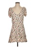 Auguste 100% Rayon Floral Ivory Casual Dress Size 2 - photo 1