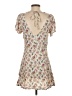 Auguste 100% Rayon Floral Ivory Casual Dress Size 2 - photo 2
