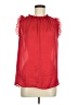 Ces Femme 100% Polyester Red Sleeveless Blouse Size M - photo 1
