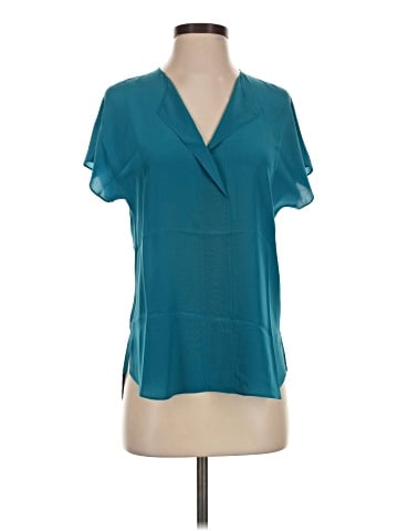 Trouve Short Sleeve Silk Top (view 1)