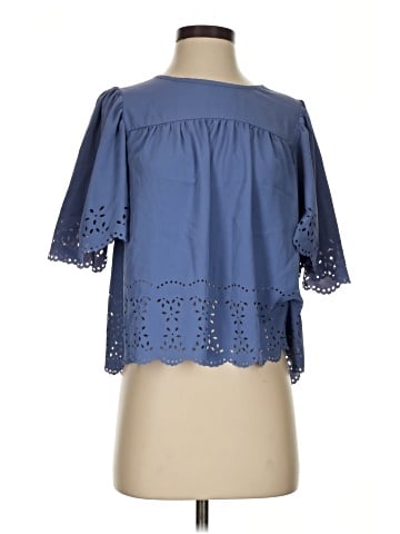 Kaari Blue Short Sleeve Blouse (view 1)