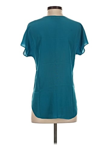 Trouve Short Sleeve Silk Top (view 2)