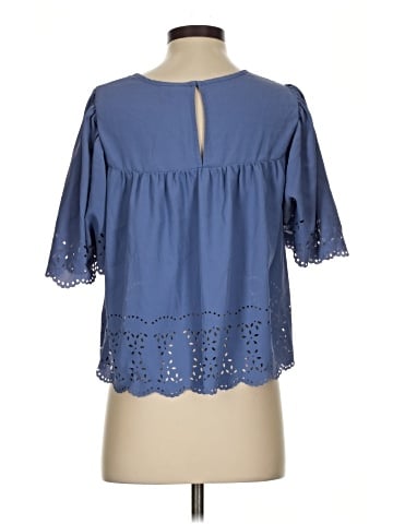 Kaari Blue Short Sleeve Blouse (view 2)