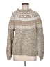 Ann Taylor LOFT Chevron-herringbone Tan Pullover Sweater Size M - photo 1