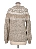 Ann Taylor LOFT Chevron-herringbone Tan Pullover Sweater Size M - photo 2