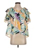 Crosby 100% Polyester Green Short Sleeve Blouse Size S - photo 1