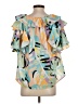 Crosby 100% Polyester Green Short Sleeve Blouse Size S - photo 2