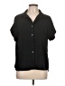 Shein 100% Polyester Solid Black Short Sleeve Blouse Size L - photo 1