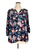 Daniel Rainn 100% Polyester Blue 3/4 Sleeve Blouse Size 1X - photo 1