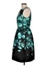 Lela Rose 100% Polyester Graphic Teal Cocktail Dress Size 10 - photo 5