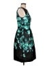 Lela Rose 100% Polyester Graphic Teal Cocktail Dress Size 10 - photo 4