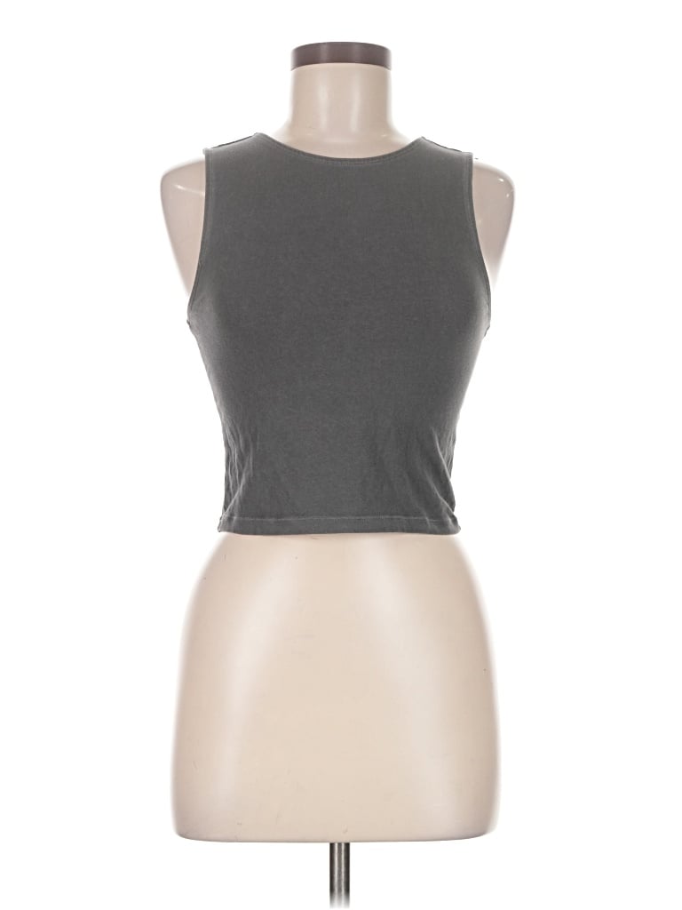 Pre-owned American Eagle Outfitters Sleeveless T-shirt In Gray