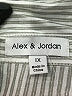 Alexander Jordan Stripes Silver 3/4 Sleeve Button-Down Shirt Size 1X - photo 7