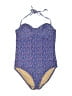 J.Crew Print Blue One Piece Swimsuit Size 10 - photo 1