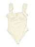 Eberjey Solid Ivory One Piece Swimsuit Size M - photo 1