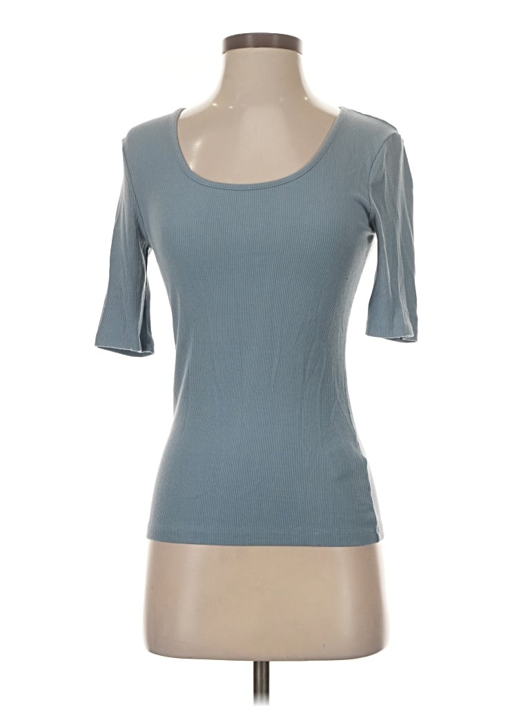 Pre-owned M Magaschoni 3/4 Sleeve T-shirt In Blue