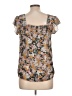 No Boundaries 100% Polyester Brown Short Sleeve Blouse Size L - photo 2