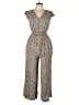 Assorted Brands 100% Rayon Animal Print Tan Jumpsuit Size L - photo 1