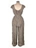 Assorted Brands 100% Rayon Animal Print Tan Jumpsuit Size L - photo 2