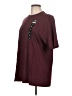 Assorted Brands 100% Cotton Burgundy Short Sleeve Henley Size L - photo 1
