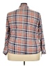 Passport 100% Polyester Plaid Brown 3/4 Sleeve Blouse Size 3X - photo 2
